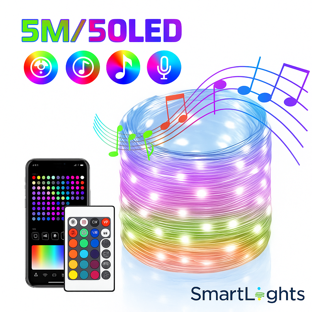 Lampki SmartLights™ – steruj magią świąt pilotem lub telefonem