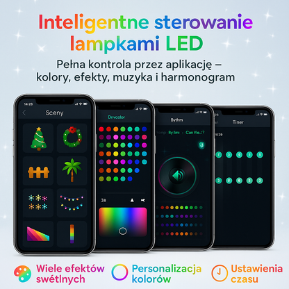 Lampki SmartLights™ – steruj magią świąt pilotem lub telefonem